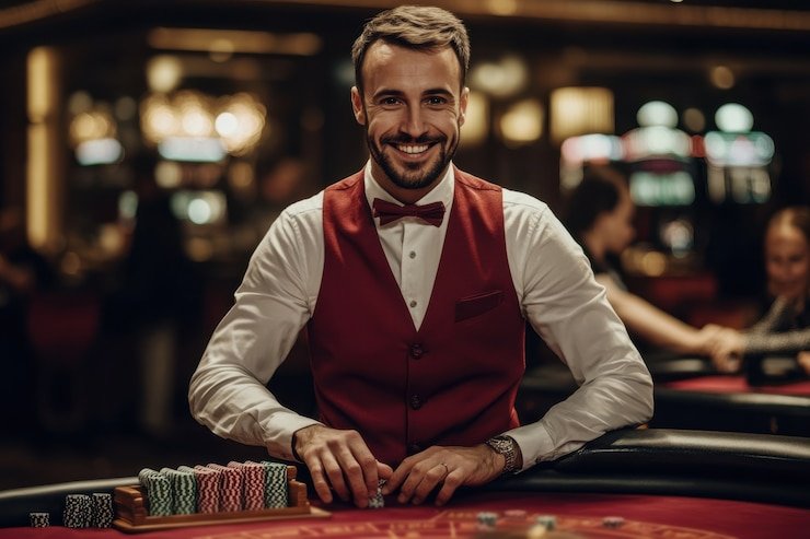 Mobile app dashboard showing live-dealer table selection and balance display